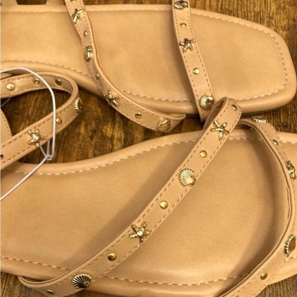 Women's Florence Embellished Ankle Strap Sandals with Memory Foam ocean Size 11 - Picture 4 of 6